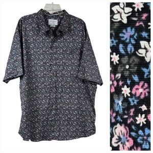 Paper Denim & Cloth 3X Classic Fit Button-Up Shirt Floral Short Sleeve Men’s